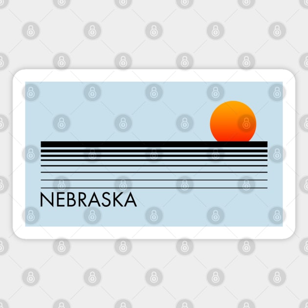 Nebraska Sun and Horizon Magnet by MalmoDesigns